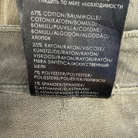 Liverpool Cargo Jeans Women's 8/29 Olive Green The Ankle Cargo Skinny Preppy - Picture 12 of 16